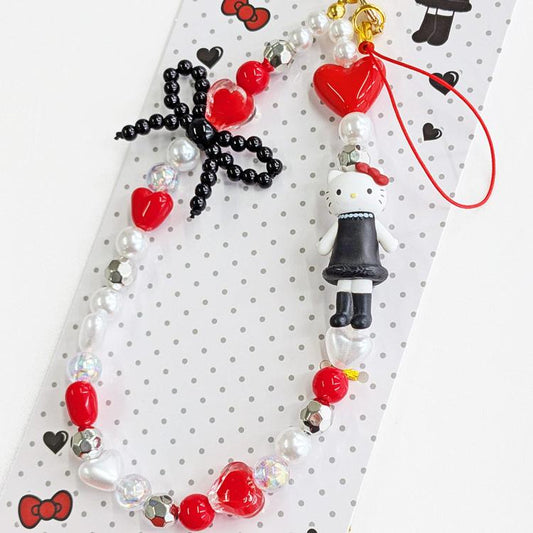 SANRIO | Hello Kitty Style-up Long Legged Phone Strap 124×72×11mm (Red)