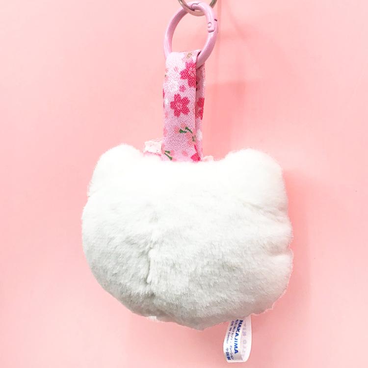 SANRIO | Hello Kitty Face Tag Mascot Holder Plush Keychain 60x110x90mm (Sakura Kimono)