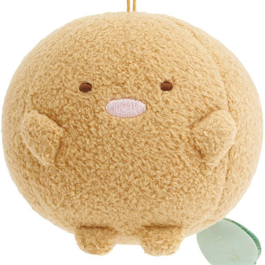 SAN-X | Sumikko Gurashi Tonkatsu Plush Keychain Bag Charm 75x80x75mm (Raccoon Tanuki Round Restaurant)