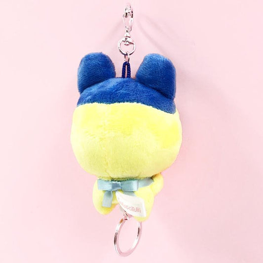 Tamagotchi | Mametchi Plush Mascot Retractable Reel Keychain Bag Charm 107×88×58mm (Love Ribbon)