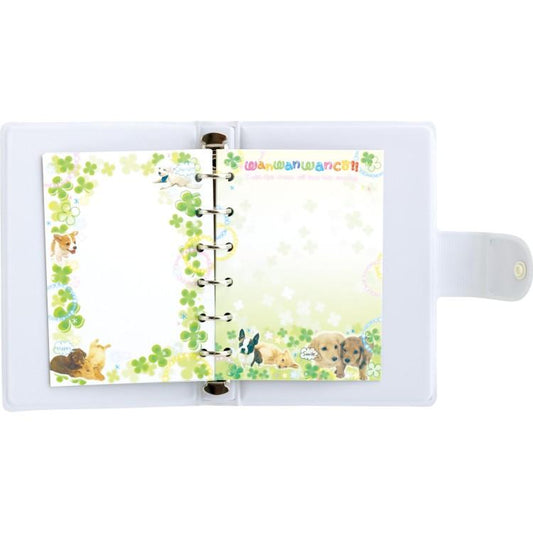San-X | Wan Wan Wanko Squishy Sticker Binder 155×110×20mm (Clover)