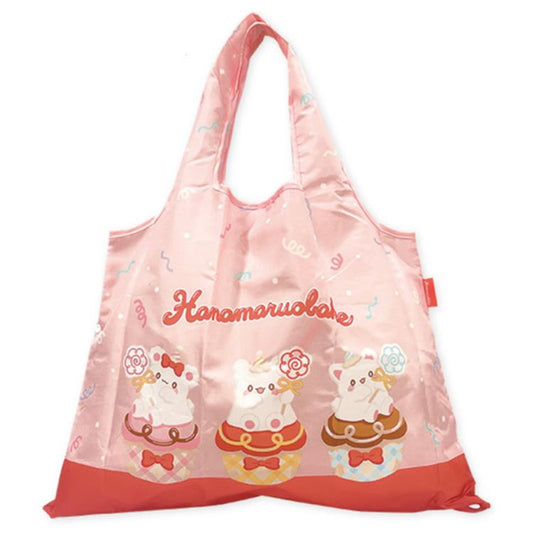 SANRIO | Hanamaruobake Eco Shopping Bag With Pouch 530×400mm (Birthday Pink)