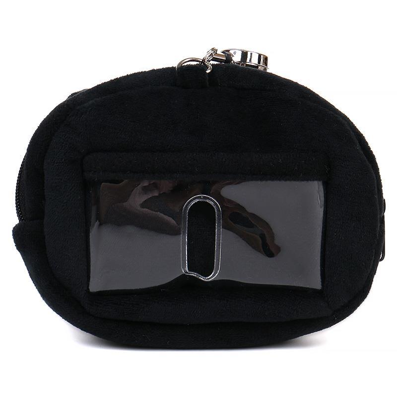SANRIO | Bad Badtz-Maru Face-shaped Pass Case & Pouch Keychain With Reel 140×50×120mm