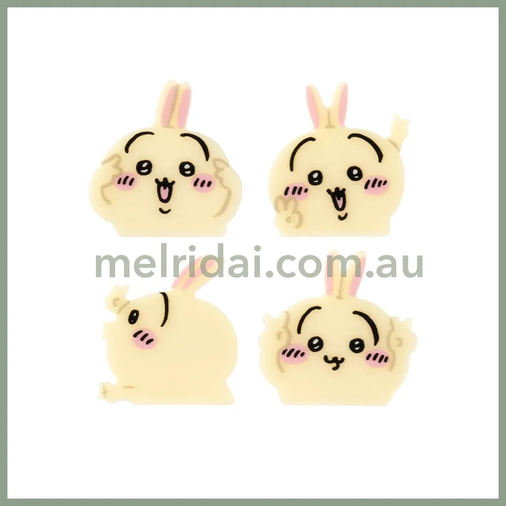 Chiikawa | 4 Set Acrylic Badge H40 X W40Mm (Usagi)
