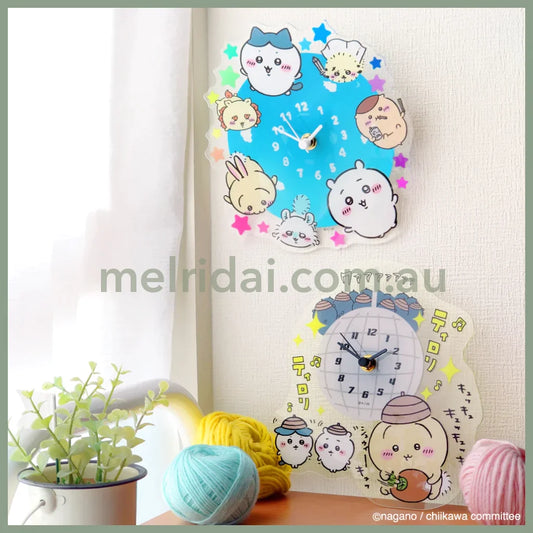 Chiikawa | Acrylic Clock What A Small And Cute Wall Clock H200 X W188Mm 吉伊卡哇 亚克力钟表/可壁挂时钟
