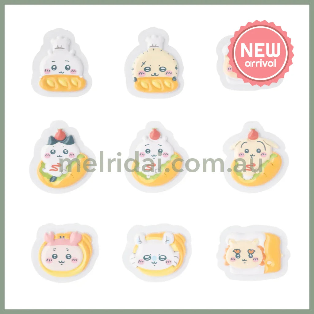 CHIIKAWA | Bakery Puffy Flake Stickers 18 pieces (Everyone with Various Bread)