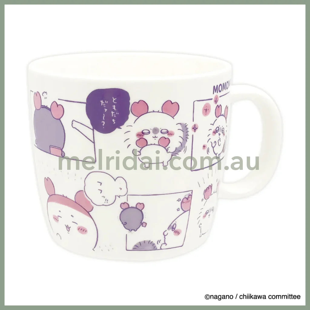 CHIIKAWA | Ceremic Mug Dishwasher Safe 136×H90mm (Momonga - Friendship)