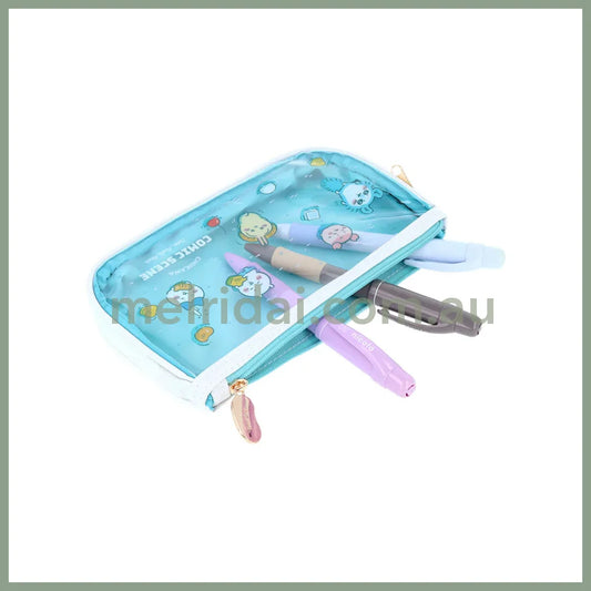 CHIIKAWA | Clear Flat Pencil Case H110 x W195 x D20mm (River Comic Scene Cider Fruit Punch)