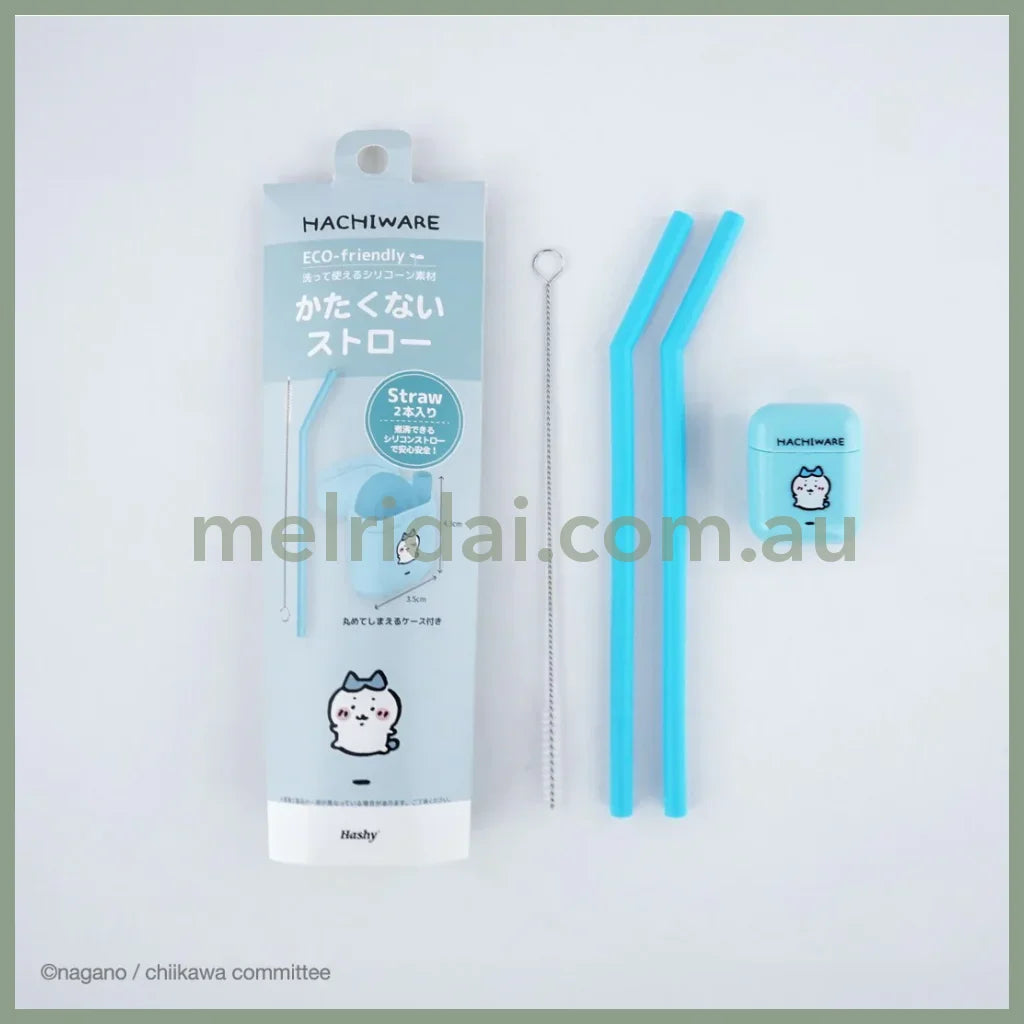 CHIIKAWA | Eco-friendly Drinking Tube Container with Cleaning Brush (Hachiware)