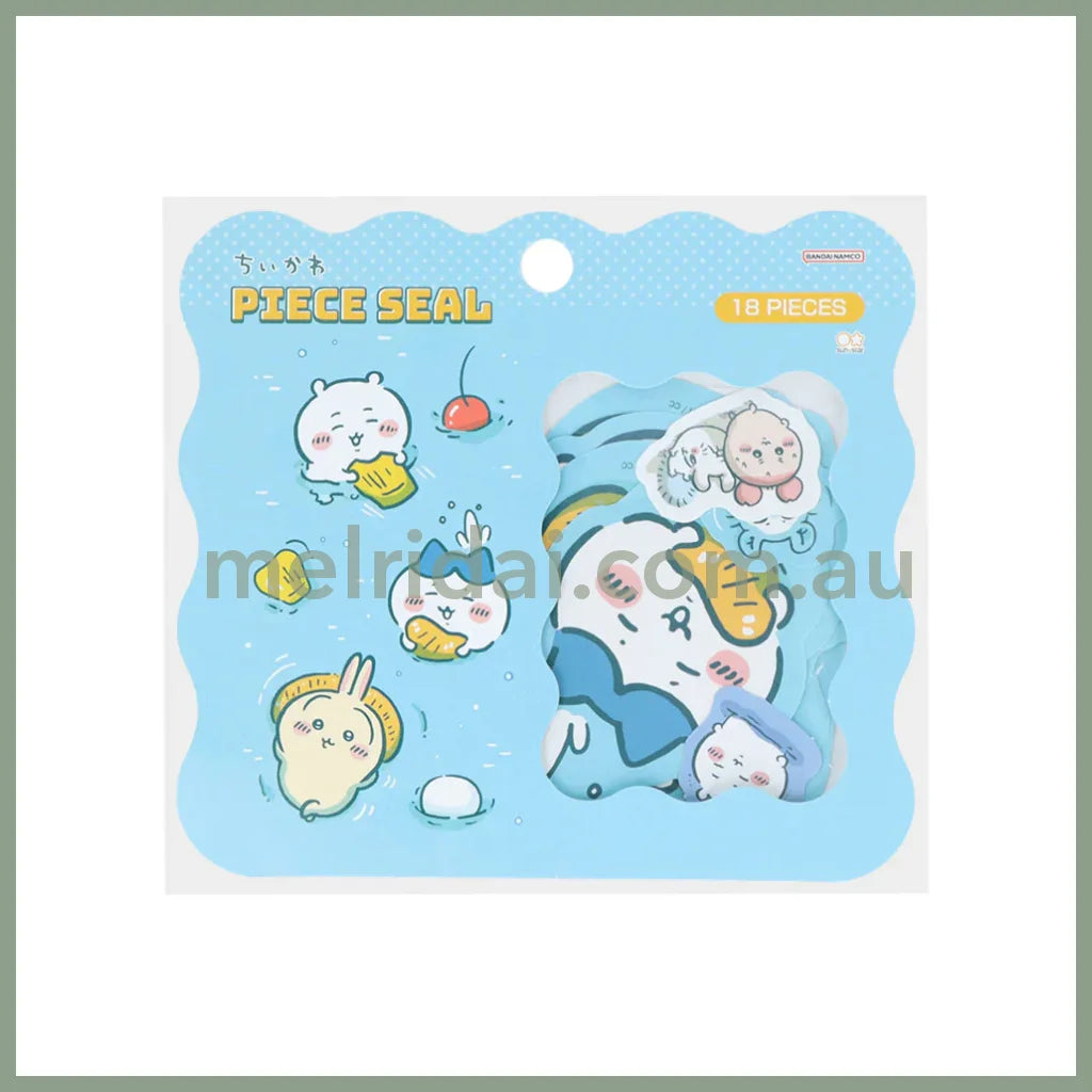 CHIIKAWA | Flake Sticker Seal 18pcs (River Comic Scene Cider Fruit Punch)