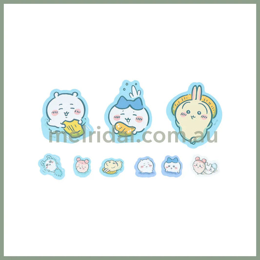 CHIIKAWA | Flake Sticker Seal 18pcs (River Comic Scene Cider Fruit Punch)