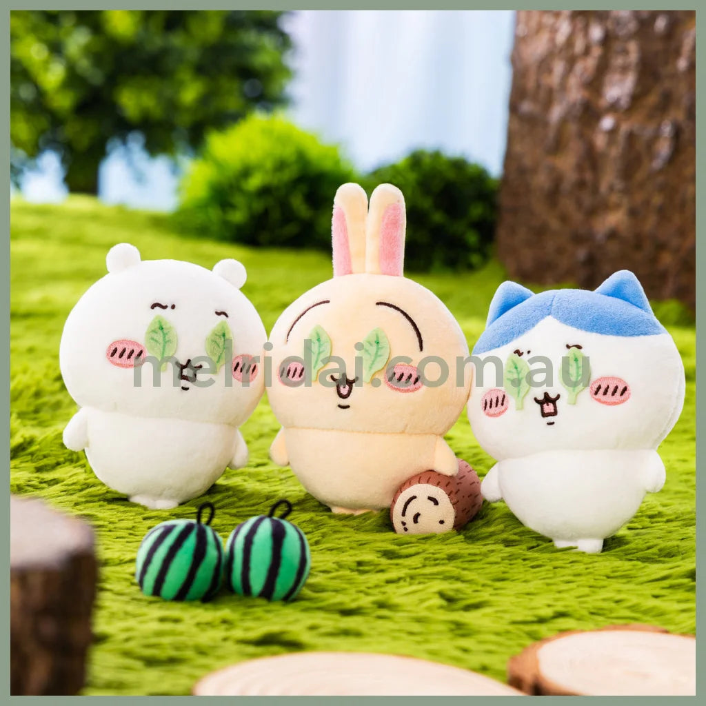 CHIIKAWA | Hachiware Watermelon Series Mascot Holder Plush Keychain Bag Charm 105×85×50mm(Is this a watermelon smash?)