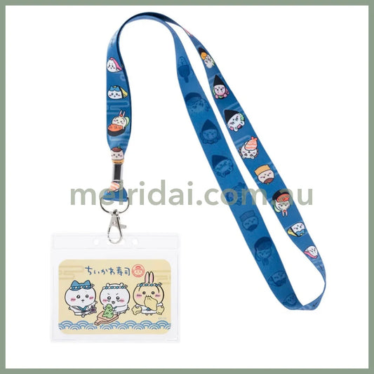 Chiikawa | Neck Strap Pastel With Card Holder (Every Is A Sushi)