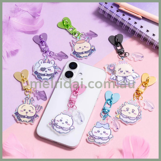 CHIIKAWA | Chiikawa Phone Holder Keychain with Key Ring Charm 100×55mm (Angel ♡ Demon)