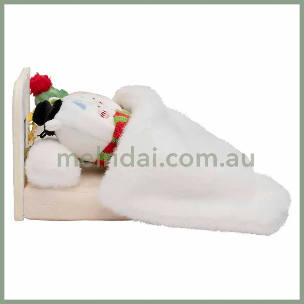 【Limited One/Person】Chiikawa | Plush Doll Set H95×W200×D140Mm 吉伊卡哇 圣诞小床玩偶&挂链