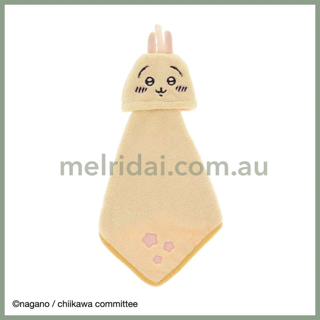 Chiikawa | Usagi Hand Towel H250 X W250Mm 吉伊卡哇 乌萨奇/兔兔 可折叠可悬挂擦手巾/干手巾 抗菌防臭
