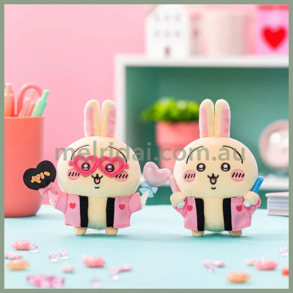 CHIIKAWA | Usagi Otaku Activities Penlight Fan Mascot Holder Plush Keychain Bag Charm H130×W135×D50mm