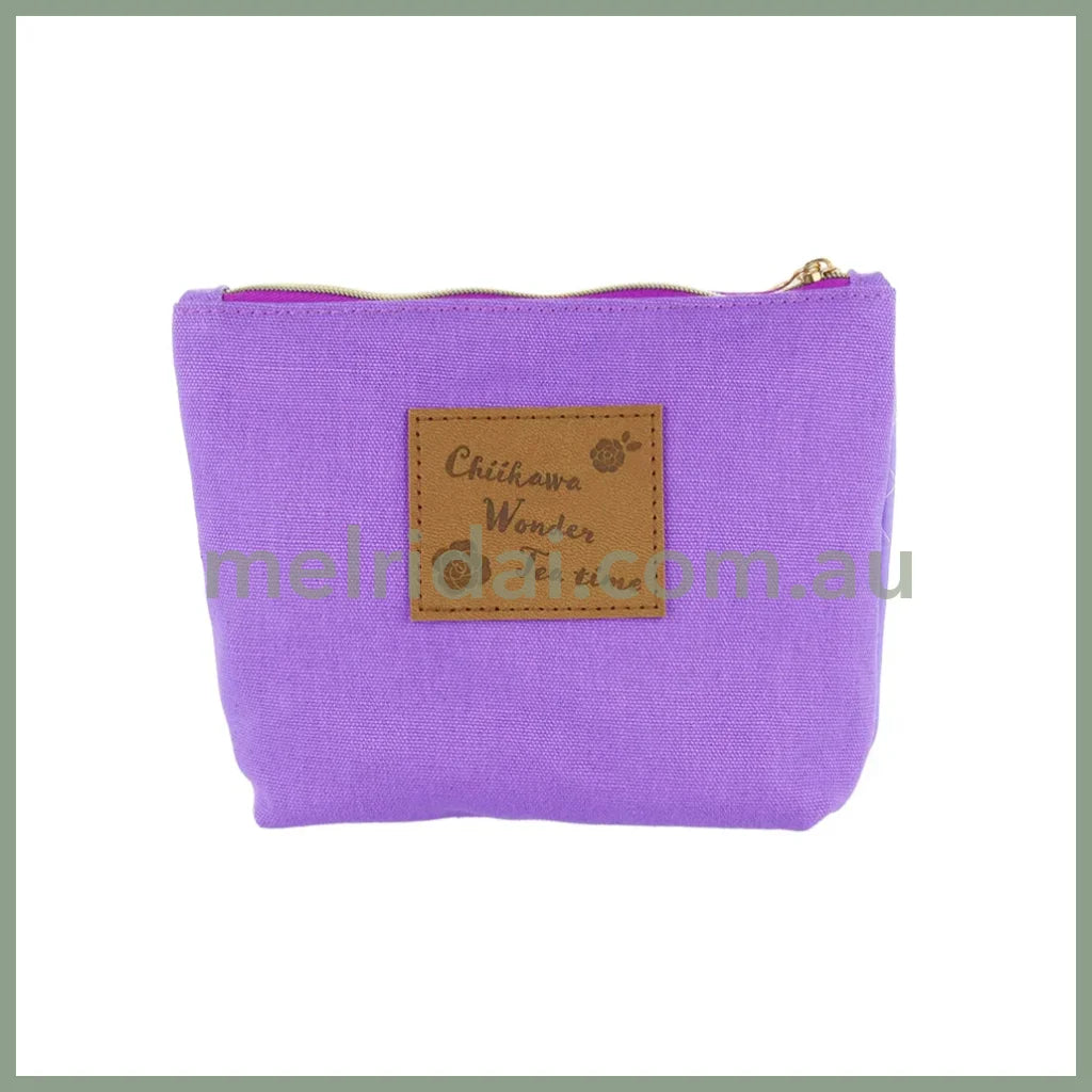 Chiikawa | Woven Flat Pouch Momonga & Kani-Chan H130×W180×D50Mm (Wonder Tea Time)
