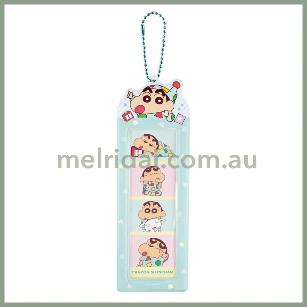Crayon Shin-chan | 4-Cut Photo Strip Holder Keychain H200×W67×D2mm (Mint)