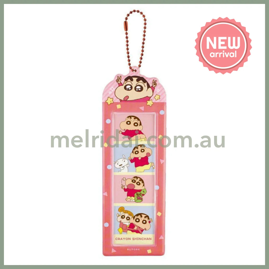 Crayon Shin-chan | 4-Cut Photo Strip Holder Keychain H200×W67×D2mm (Red)