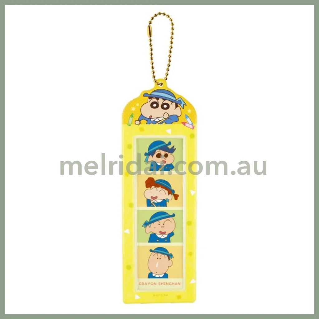 Crayon Shin-chan | 4-Cut Photo Strip Holder Keychain H200×W67×D2mm (Yellow)
