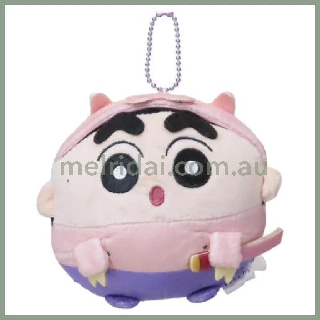 Crayon Shin-Chan | Face-Shaped Zipper Mascot Keychain With Carabiner H90 X W130 D60Mm