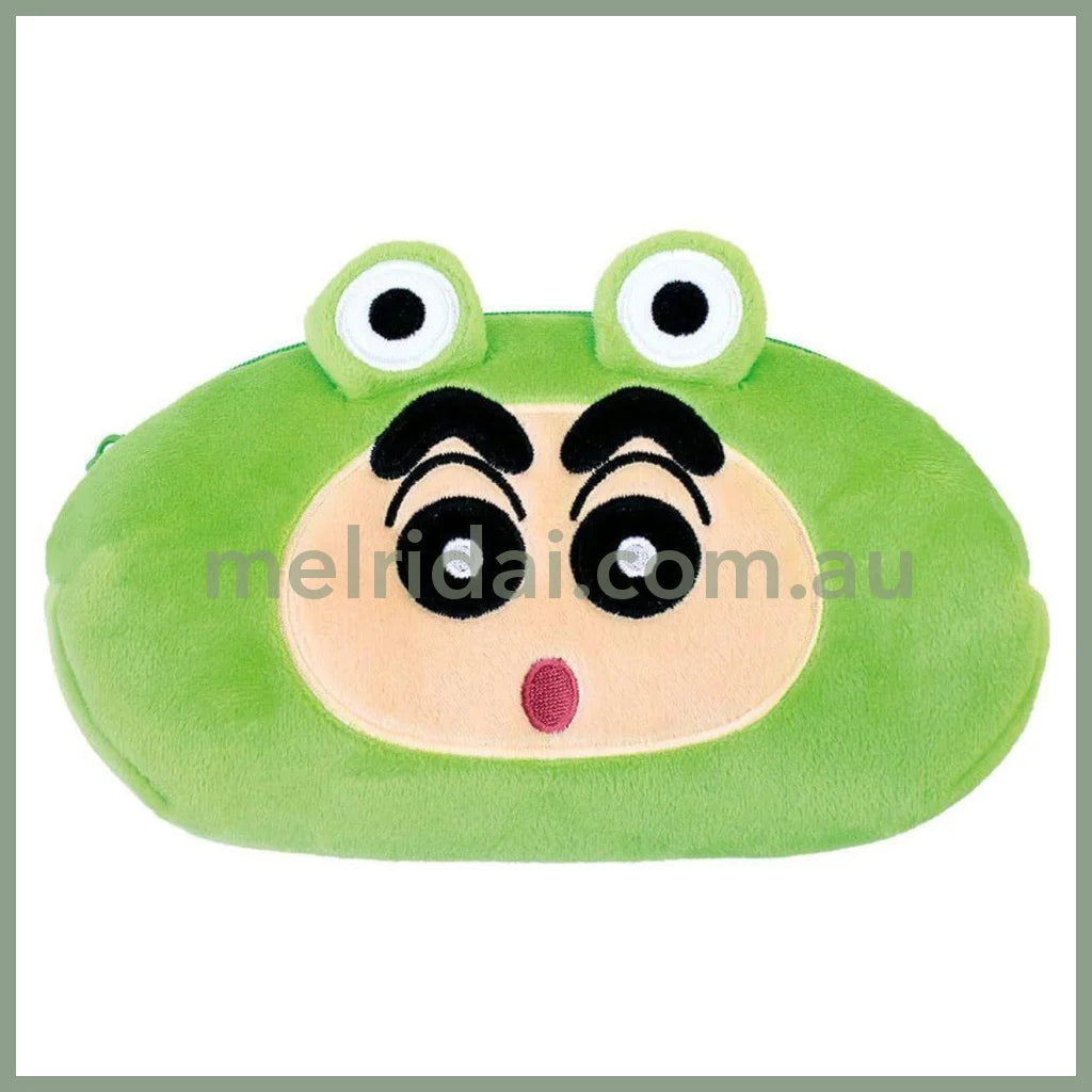 Crayon Shin-chan | Plush Face Pen Pouch 210x150x60mm (Frog)