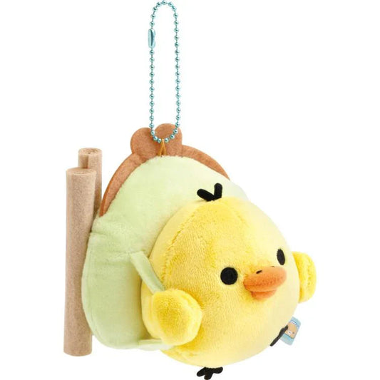 SAN-X | Kiiroitori Hanging Plush Keychain Bag Charm 110×115×100mm (Rilakkuma Gaming Adventurer)