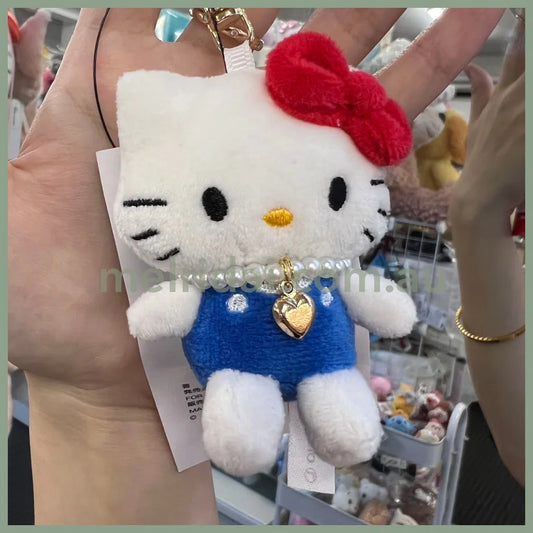【售完无补】Sanrio | Hello Kitty Mascot Holder 凯蒂猫 联名款 50周年限定 玩偶钥匙链/包挂/珍珠挂件 Blue