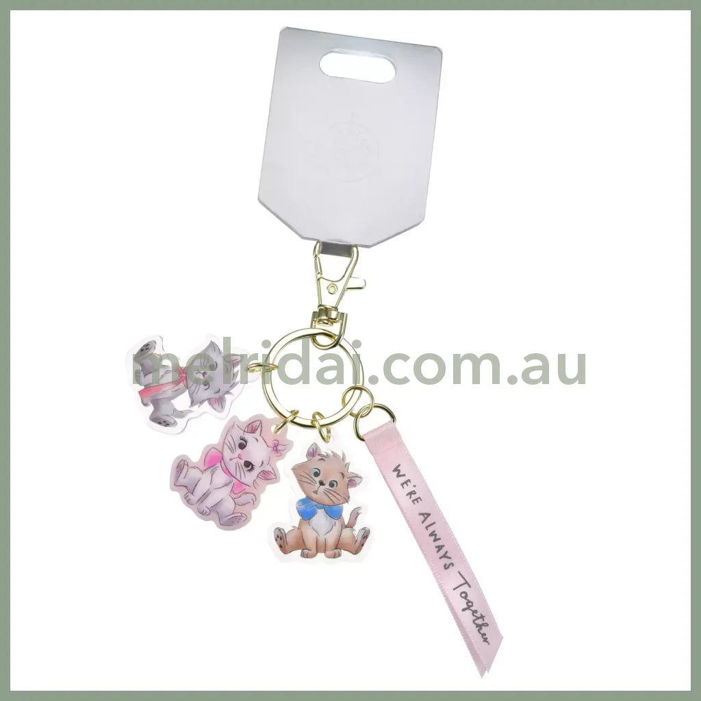 DISNEY | Aristocats Acrylic Keychain Keycharm Marie Berlioz Toulouse H3.8×W3×D0.3cm (DISNEY CAT DAY 2025)