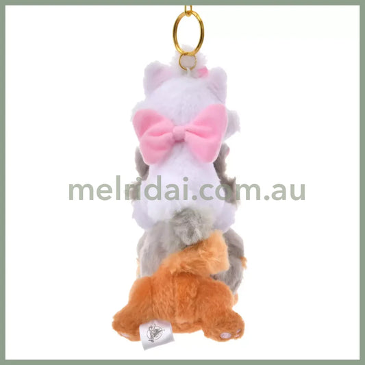 DISNEY | Aristocats Plush Keychain Mascot Holder Marie Berlioz Toulouse Cat 15×3.5×1.7cm (DISNEY CAT DAY 2025)
