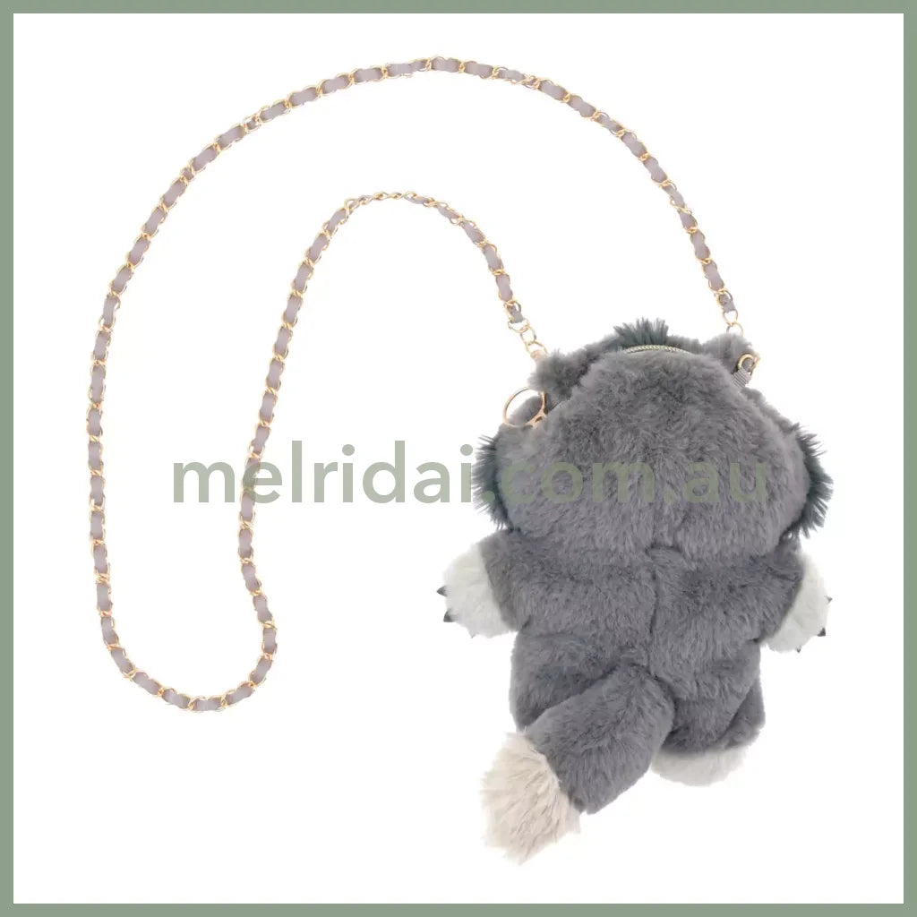 Disney | Plush Pochette Shoulder Bag 东京迪士尼 玛丽猫/路西法 毛茸茸链条斜挎包/拉链挎包