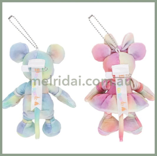 Disneydisneyland Micky Mouse & Minnie Keychains 40Th Anniversary 40
