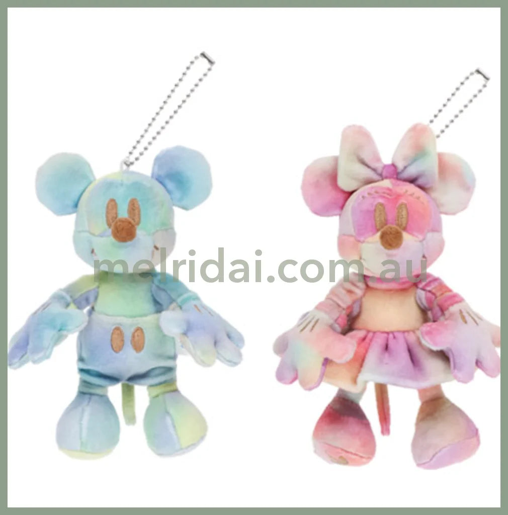 Disneydisneyland Micky Mouse & Minnie Keychains 40Th Anniversary 40