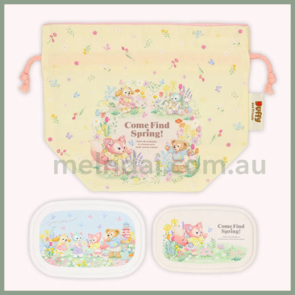 Disney | Drawstring Pouch & Lunch Box Set Of 3 (Come Find Spring!) 东京迪士尼 抽绳束口袋 + 饭盒两个套装 共三件（春日系列）
