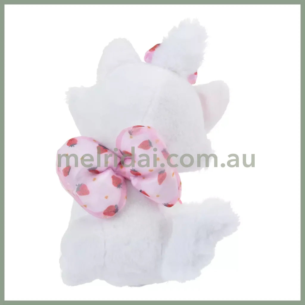 Disney | Japan Ichigo Strawberry Marie Cat Plush Doll Approx.27Cm 东京迪士尼 玛丽猫 毛绒玩偶公仔(草莓限定)