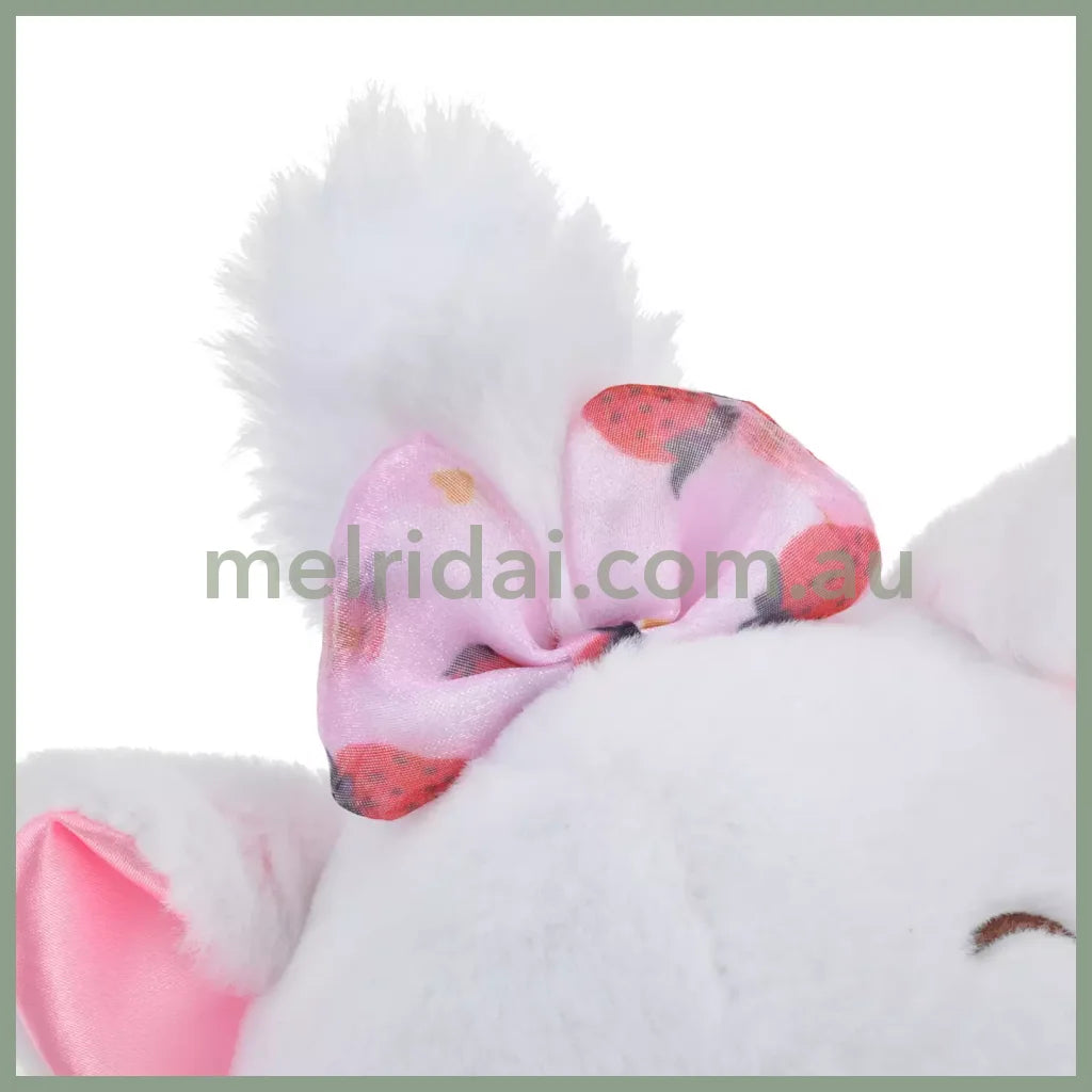 Disney | Japan Ichigo Strawberry Marie Cat Plush Doll Approx.27Cm 东京迪士尼 玛丽猫 毛绒玩偶公仔(草莓限定)