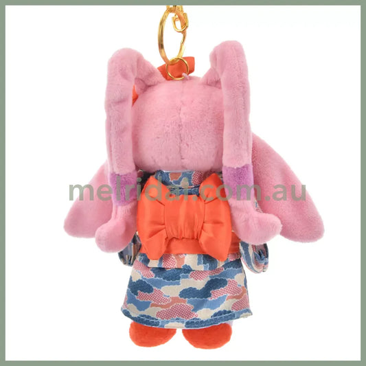 DISNEY | Kimono Angel Mascot Holder Plush Keychain Stitch and Angel 14×14×7cm Collectio (Japan Original))