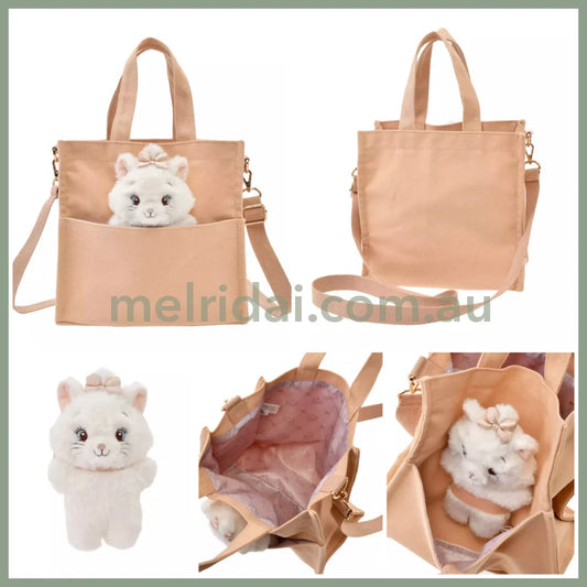 Disney | Marie Cat 2Way Tote Bag With Removable Plush Toy 23.5×25×12.5Cm (Plush Goods)