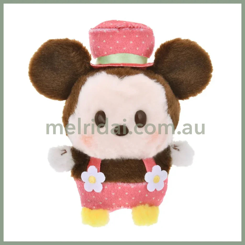 DISNEY | Mickey Mouse Urupocha-chan Plush Doll H12×W12.5×D8cm (STRAWBERRY COLLECTION)