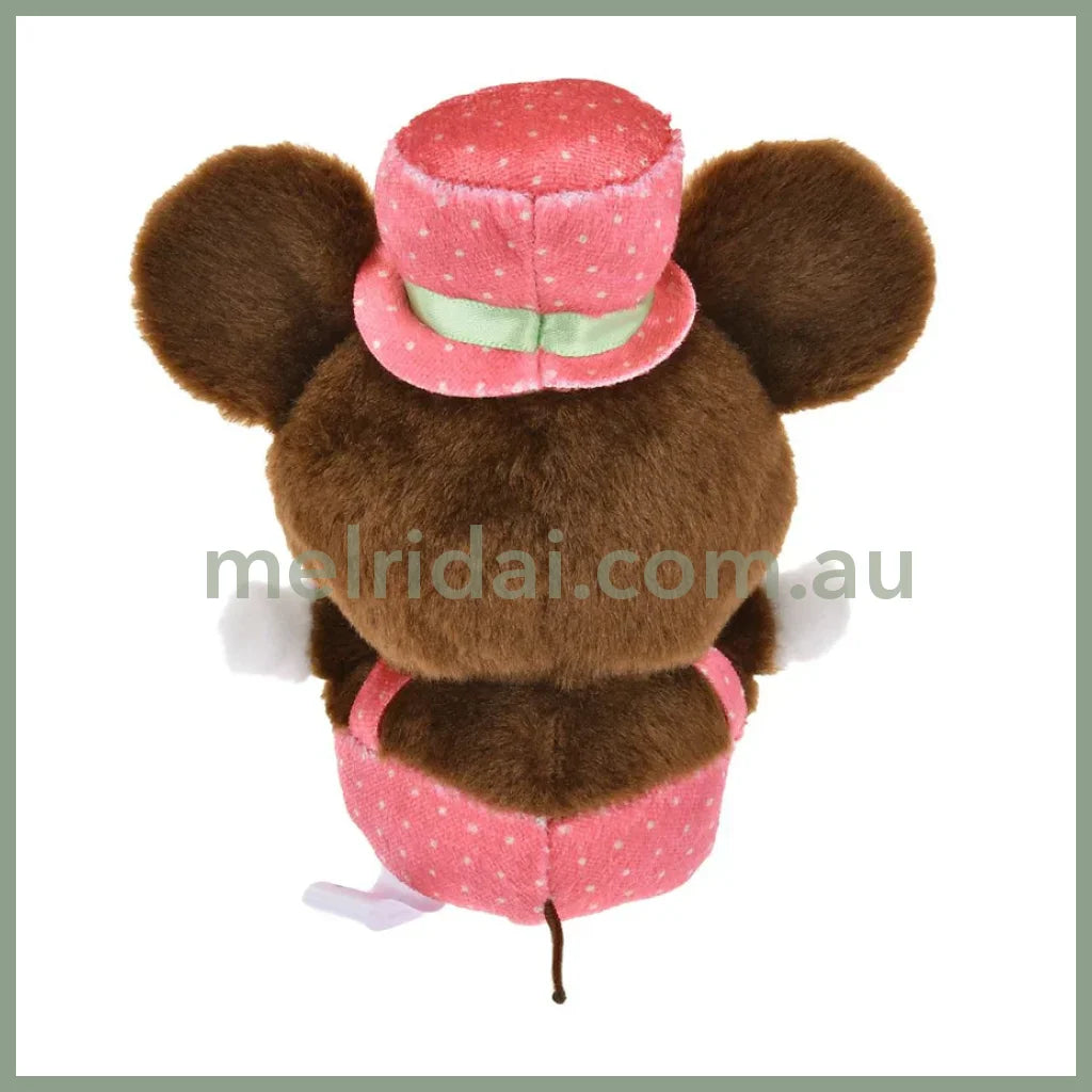 DISNEY | Mickey Mouse Urupocha-chan Plush Doll H12×W12.5×D8cm (STRAWBERRY COLLECTION)