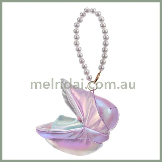 DISNEY | Sleepy Young Oyster Plush Keychain with Pearl Chain 10.5 x 6.5 x 7.5cm (Aurora Young Oyster)