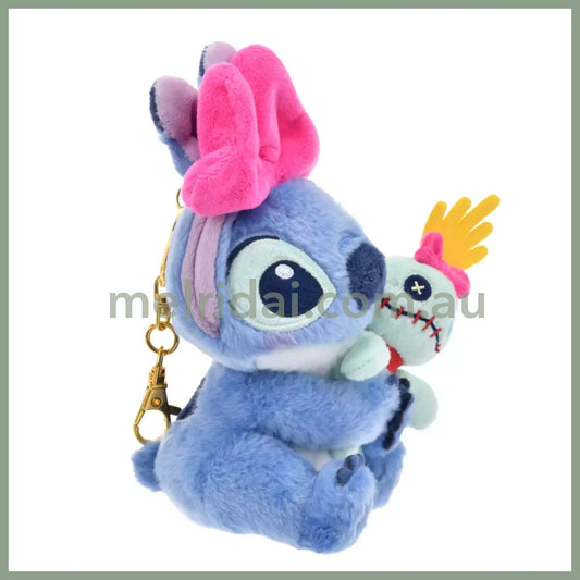 DISNEY | Stitch & Scrump Plush Keychain Mascot Holder 17.5×8.5×15cm (Ribbon Stitch)