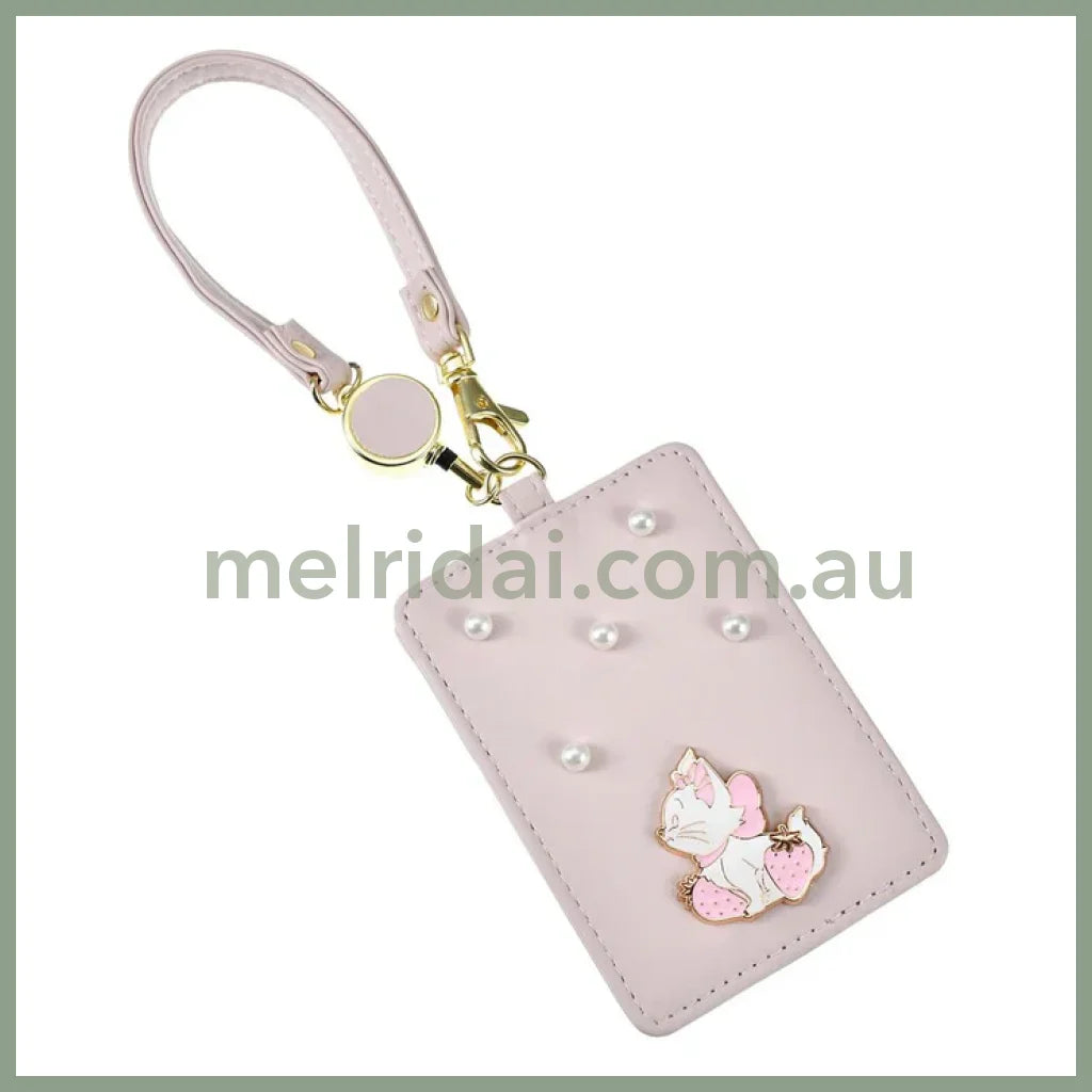 DISNEY | The Aristocats Marie Cat Pass Case with Reel H10.5×W7.2×D1cm (STRAWBERRY COLLECTION)