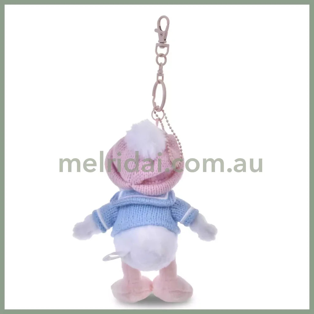 DISNEY | Tokyo Disney Store Donald Duck Plush Keychain Bag Charm Mascot 175×135x95mm (Winter Shiny Color)