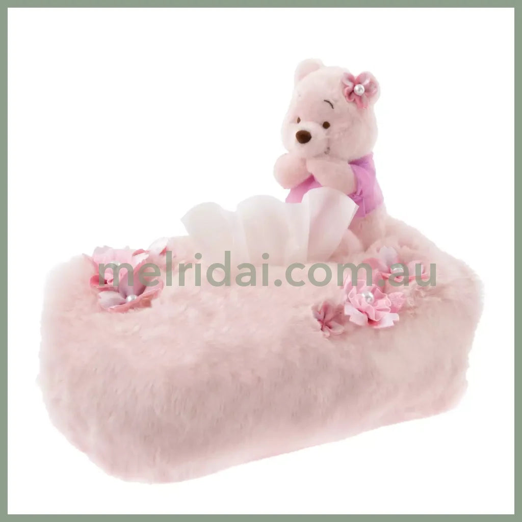 Disney | Tokyo Disney Store Winnie The Pooh Plush Tissue Box Cover 23.5×31×18Cm (Sakura 2025)