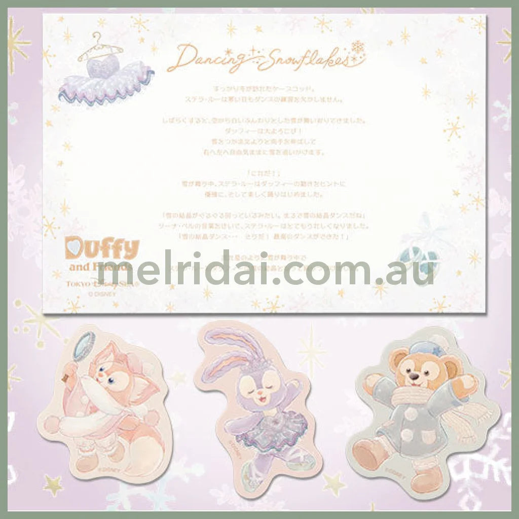 Disney | Tokyodisneysea Duffy And Friends Postcard & Sticker Set (Dancing Snow Flakes)