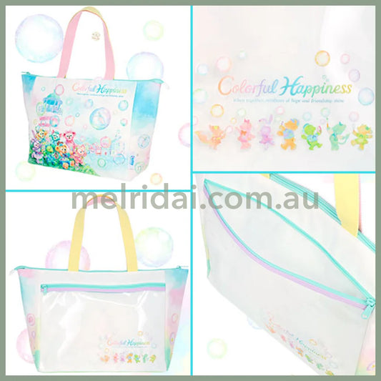 DISNEY | TokyoDisneySea Duffy and Friends Tote Bag with Display (20th Anniversary - Colorful Happiness)