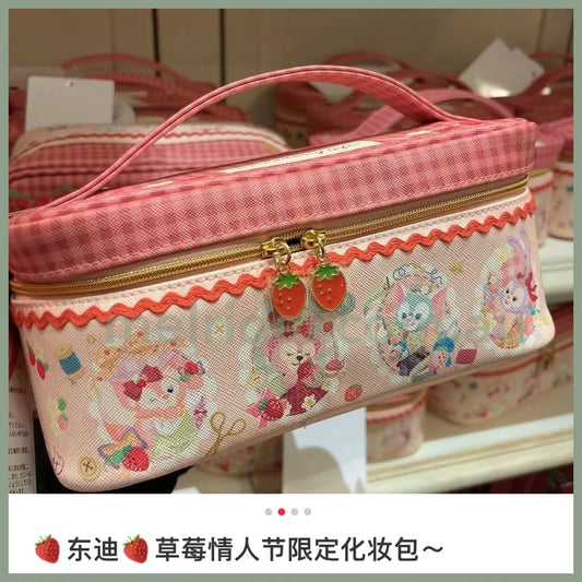 Disney | Tokyodisneysea Heartfelt Strawberry Gift Cosmetic Pouch Bag 东京迪士尼 情人节草莓限定 手提化妆包