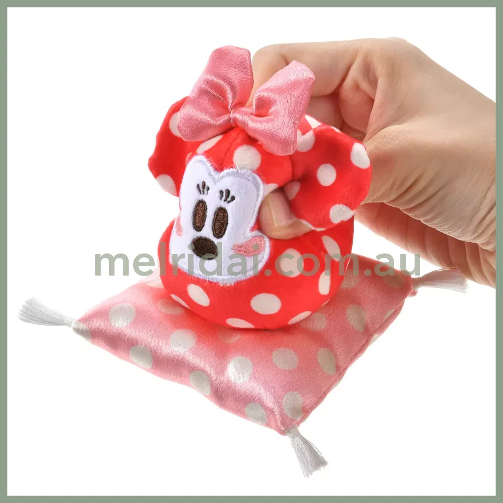Disney | Tokyodisneystore Mickey & Minnie Mouse Plush Doll H9.5×W9×D9Cm (New Year 2025 - Daruma)